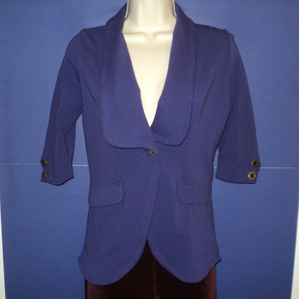 Blake Standard Blazer Small Purple 3/4 Sleeves